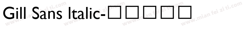 Gill Sans ltalic字体转换